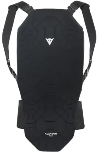 Dainese - Auxagon Back Protector 2, Ski- und Snowboard-Rückenprotektor mit Hosenträgern, für Männer und Frauen, Schwarz/Schwarz, M