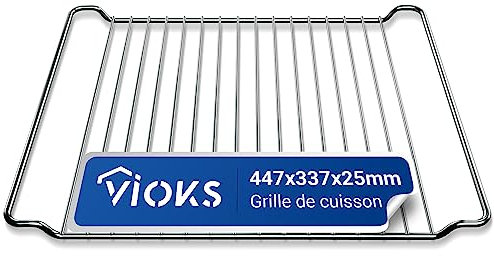 Griglia di ricambio per Whirlpool 481245819334 GRD001, griglia per forno da 448 x 340 mm, griglia in acciaio inox per forno AKL BMZH BMZ