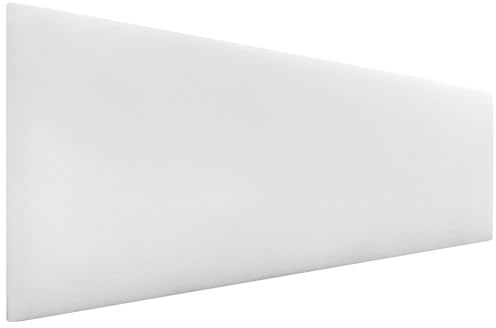 DHOME Kopfteil aus Kunstleder oder Stoff AQUALINE - Glatt Mit Beinen, Gepolstert, Luxusbett (Stoff Weiß, 145cm für Betten 120/135/140)