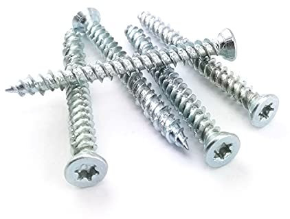 Tornillos avellanados para marcos de ventana (100 unidades, 7,5 x 72 mm)