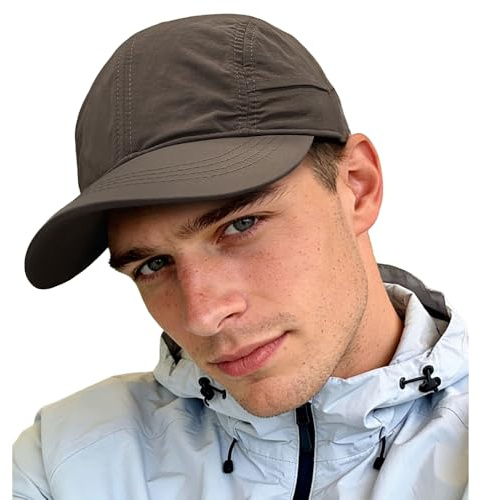 CLAPE Snabbtorkande baseballkeps UV-skydd baseballkeps mesh snabbtorkande keps män kvinnor vattentät utomhus sport hatt solkeps ostrukturerad pappakeps, WBBC1-brun, En Storlek