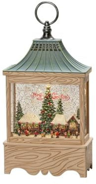 Konstsmide LED Wasserlaterne, Weihnachtsmarkt, naturfarben, wassergefüllt, 5h Timer, 1 warm weiße Diode, batteriebetrieben & USB, Innen - 4287-000