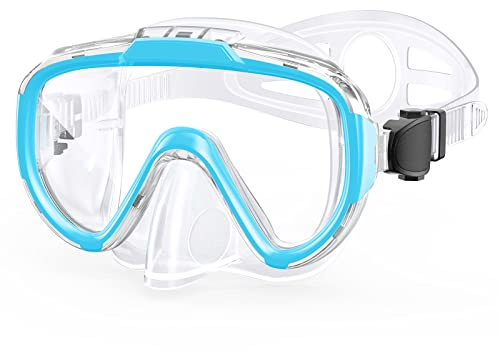 Norabidea Swim Goggles Adult Kids, Anti Fog Swimming Goggles with Nose Cover ,No Leaking Clear Snorkel Dive Mask 180 Wide View Men Women Youth Boys Girls