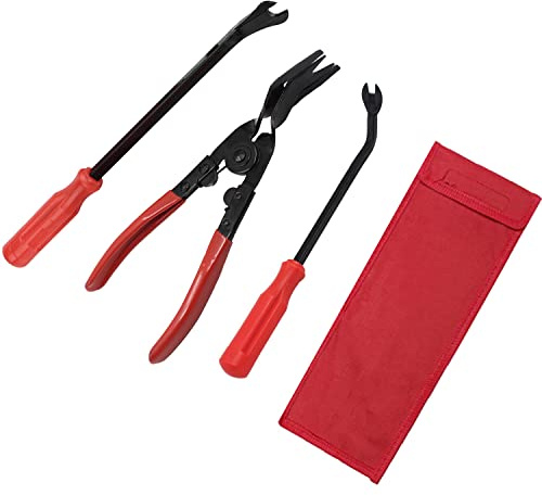 3 Stück Werkzeug-Set für Auto, universelles Auto-Entfernungswerkzeug mit Clip, Werkzeug-Set zum Entfernen von Nieten, Polsterklemmen und Aufbewahrungstasche für Auto, LKW, Motorrad