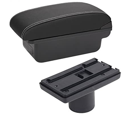 Compartimento Reposabrazos Coche para Seat para Ibiza 6j 6L Contenido Central Caja De Almacenaje con Portavasos Cenicero Productos con USB (Color : C3 NOUSB)