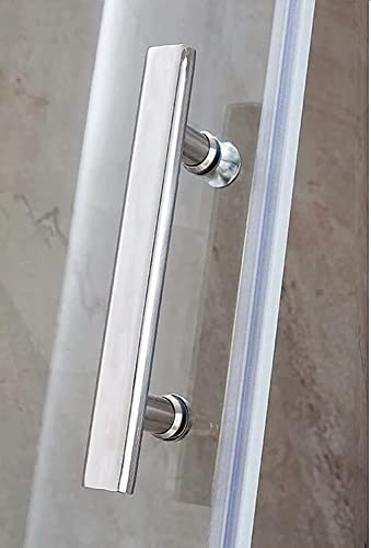 Maniglia per porta della doccia, confezione da 2 maniglie per porta in vetro doccia per bagno in acciaio inossidabile SUS304 finitura cromata lucida maniglia per porta in vetro – pomello di ricambio