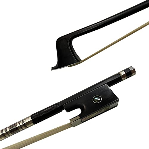 Geigenbogen 5pcs 4/4 Kohlenstofffaser Geige Bug Schwarz Carbon Bogen 4/4violin Bogen Ebony Frosch