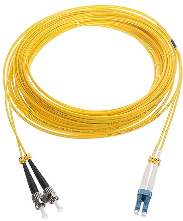 sourcing map 1 cable de conexión de fibra óptica dúplex de modo único de 32.8 pies, LSZH, puente de fibra óptica LC a ST para centros de datos, router, interruptores, transceptores