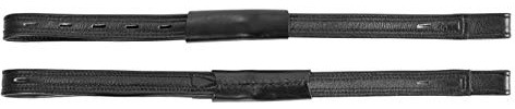 Start Dressage Leder Steigbügelriemen 2,5 cm – Premium weiches Rindsleder, H-Verschluss & Messingbeschläge, Verschiedene Längen, langlebig & komfortabel (Schwarz, 75 cm)