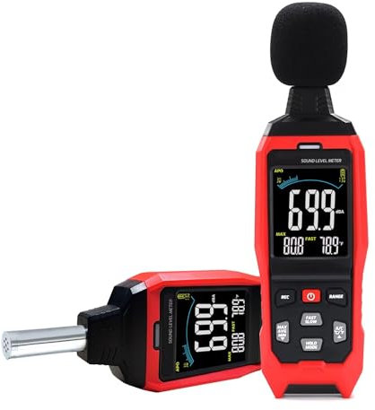 Fonometro Misuratore Di Decibel, Misuratore Di Livello Sonoro Con Ponderazione A/C/Z, 30-130 Db Con Funzione Di Retroilluminazione Con Mantenimento Dei Dati