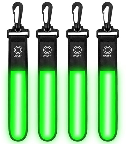 flintronic Étiquette Pendentif de Sac Lumineux Bande Lumineuse Clignotante à LED pour Sac d'école, Lampe LED Clignotante pour Cartable 3 Modes/Marche de Chien/Jogging