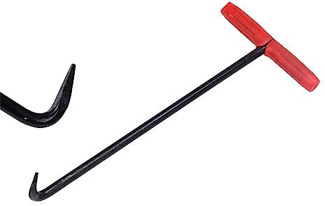 Iron Manhole Cover Remover Hook, T-Handle Manhole Puller for Trampoline/Channel Cover/Pool Skimmer Cover/Pulling Lids/Water Switch Anchor )/765 ( Size : 46cm(18 1/8 )