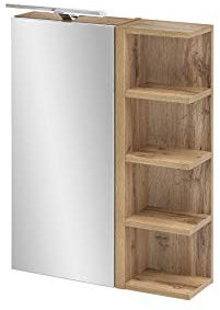 Schildmeyer Matteo Spiegelschrank 156970, Eiche Landhaus Dekor, 51,3 x 16 x 74,4 cm