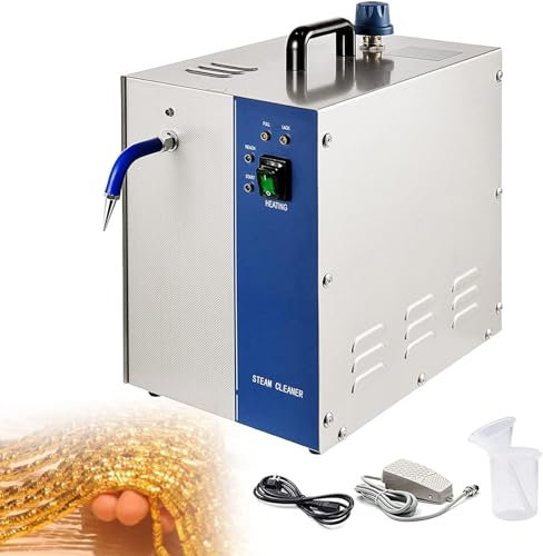 1300W/2200W Smycken Ångtvätt, Bärbar Steam Cleaner Smycken, Rostfritt stål kommersiella guldsmed, för alla typer av guld och silverjuveler,4L