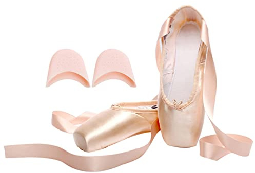 M&Catree Ballett Spitzenschuhe Ballettschläppchen Tanzschuhe mit dem genähten Band für Mädchen Damen