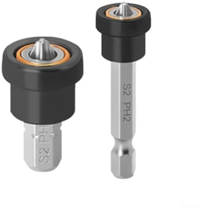 Magnetischer Schraubendreher-Bithalter mit Sechskantschaft, 2550 mm, Hausarbeit, Trockenbau-Dimpler-Bit, Bohrmaschinen-Zubehör (2 Stück)