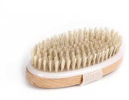 Cepillo seco para el cuerpo, exfoliante corporal, estimula la circulación sanguínea, cerdas naturales, cepillo de baño para eliminar la piel muerta con bolsa de almacenamiento