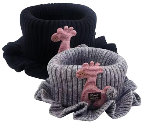 KASESSS 2 Stück Loop Schal Kinder, Schlauchschal Kinder Niedliche, Halstuch Kinder Schöner, Kinderschal, Schal Kinder Jungen Winddicht Warm Multifunktionstuch, Kinder Schal für Frühling Herbst Winter