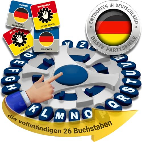 BLOOOK Wörter Sturm Spiel,Brettspiele,Wörterspiel Erwachsene Kinder,Gesellschaftsspiele,Spiel des Jahres,Familienspiel 2-8 Personen,Tabletop Spiele,Partyspiele (Blau Weiß)