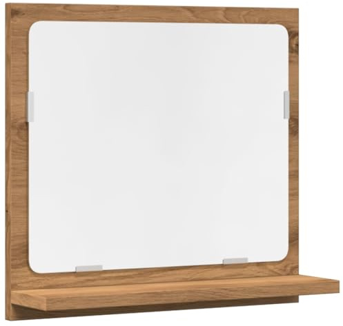 vidaXL Badspiegel mit Ablage Artisan-Eiche 40x11x37 cm Holzwerkstoff