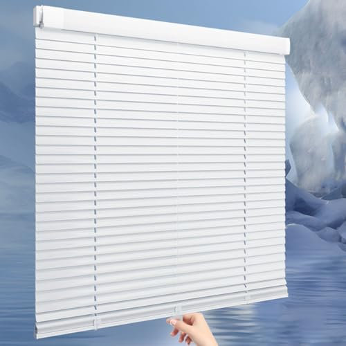 25mm Aluminium Jalousie innen Verdunkelungs Venezianische Jalousie Kabellos Horizontale Jalousien W 30/60/75/90/120/160cm Alu-Jalousie Für Bad Küche Schlafzimmer(W40xH120cm)