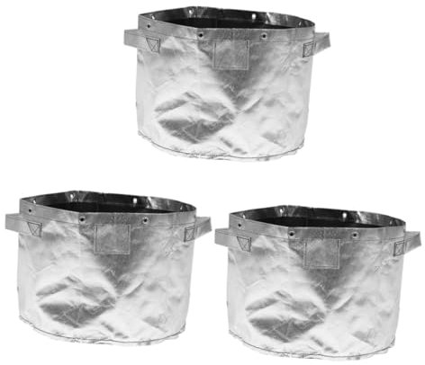 Kisangel Lot De 3 Paniers De Rangement Portables Pour Jardin Avec Couvercle Poubelle Pour Un Transport Facile Des Déchets De Jardin