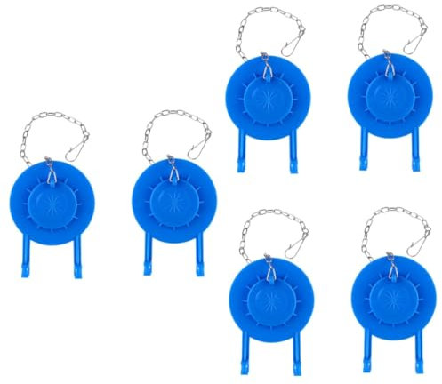 HOMSFOU 3 Sätze Toilleten Sitz Eisbecher Trendy Aufzug Schlag Abzieher Dichtung Für Spülkasten Wc Versiegelung Bündige Pvc-klappe Toiletten-pvc Undichte Prallplatte Gummi Blue 2 Stück * 3