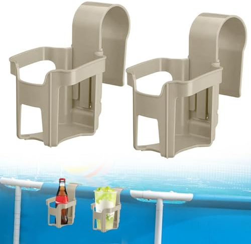 2 Pcs Portabicchieri per Piscina, Portabevande per Piscina, Portabicchieri Bordo Piscina, Portabicchieri d'Acqua per Piscine in Plastica, Accessorio per Piscina per Riporre Bevande e Piccoli Oggetti