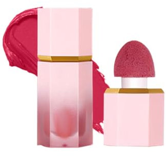 Colorete Liquido, 6g Colorete en Barra Alta Pigmentación, Rubor Súper Sedoso Natural, Rubor en Crema Efecto Ligero y Transpirable, Larga Duración Natural para un Aspecto Radiante