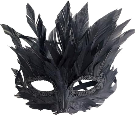 Cazqgoy Demi-masque vénitien - Élégant masque d'oiseau - Parfait pour les bals masqués, les fêtes costumées et les spectacles