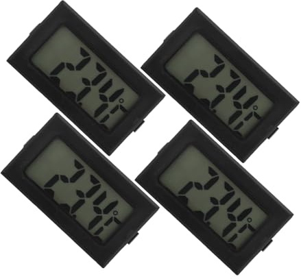 COSMEVIVI 4 Pezzi Termometro Mini con LCD Precisione Portatile e Facile da Installare per Serra e Ambienti Industriali