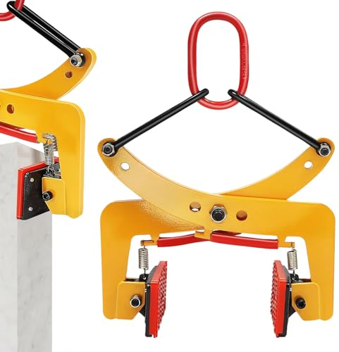 TIHOOK Versetzzange Bordsteinzange, 280kg Verstellbare Öffnung 8-30cm | Hebezange Steinträger, Pflastersteinzange für Stein Anheben und Transportieren
