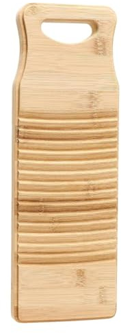 Washboard for Hand Washing Clothes: Small Manual Laundry HandWashing Board,Non-Slip Wash Board,Natural Bamboo Wash Clothes Laundry Pad,Old Fashioned Washboard Hand Washer for Home School