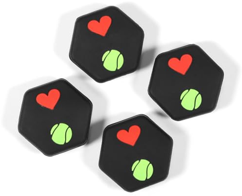 aqxreight Paket med 7 Tennis Vibrationsdämpare Stötdämpare för Tennisracket Reducerar Vibrationer och Skadlig på Strukturen Tål Som Kan på Räfflade Material Racket Tennis Vibrationer (Paket om 4)