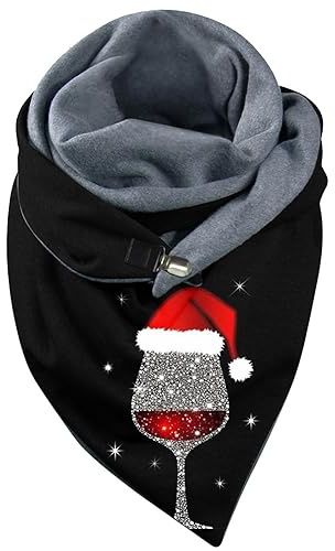 Damen Schal Winter - Universal Winter Schal Gedruckt Elegante Doppel Schicht Schnalle Weich Bequem Accessoire Modisch Halstuch Damen Herren