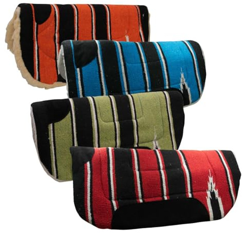 Amesbichler Reitsport Navajo Western Pad Lederbesatz 30x30 rund geschnitten