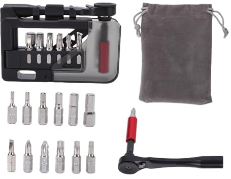 MechKit-Juego de llaves de trinquete para bicicleta, aleación de aluminio magnética multifuncional, llave de trinquete para bicicleta de montaña y carretera