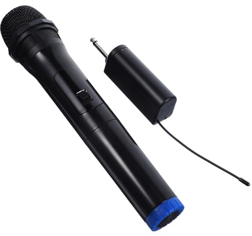 OFFIGAM Microfono Wireless Portatile Nero per Karaoke e Cantare a Casa, Microfono Dinamico per Esterni, Accessorio Ktv per Adulti, Set Palmare Leggero per Eventi e Feste