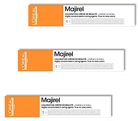 3x Loreal Majirel 9,3 Sehr Helles Blond Gold Creme Haarfarbe - 50ml