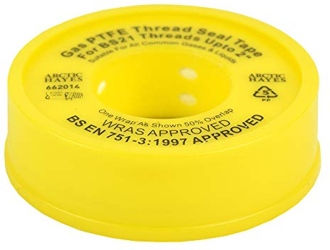 Arctic Hayes Gas PTFE Tape, 5 Meter Length, Yellow