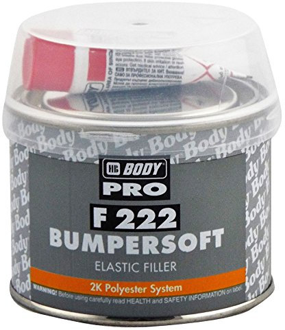 HB Body 222 Bumpersoft Car Body Filler Black Putty For Plastic Bumpers 250g With Hardener Excellent Adhesion Easy To Sand With P120-P240