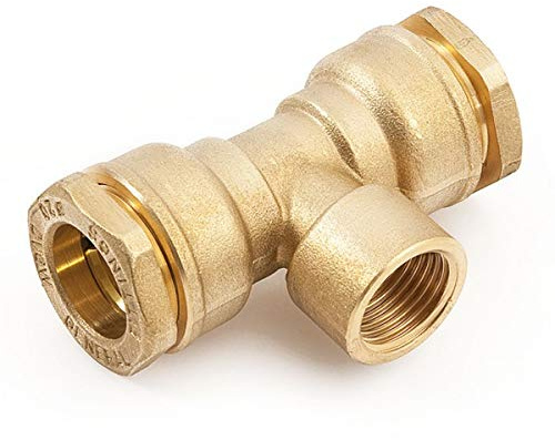 PE-T-Stück Messing 25 mm 3/4 IG - Leichte und einfache Verschraubung von PE-Rohren mit zölligem Standard-Rohrgewinde als Kupplung im Bereich der Wasserversorgung