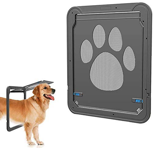 Katzenklappen Hua Katzenklappe/Haustiertür Mit 2-Wege-Verriegelung, ABS-Material Winddichte Flap-Tür Für Fenster-Bildschirmtür, Langlebig Und Anti-UV, 2 Größen (Size : Large)