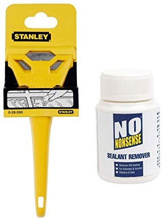 NO NONSENSE SEALANT Remover 100ML & Stanley Scraper Bundle