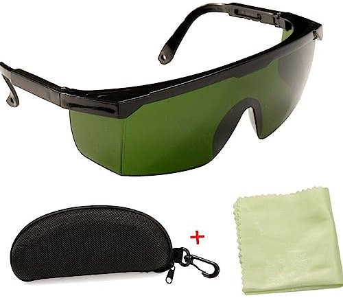Laserschutzbrille Geevorks Diode Laser Schutzbrille mit Teleskopauszug 200nm-2000nm Schutzbrille mit Brillenputztuch und Brillenetui