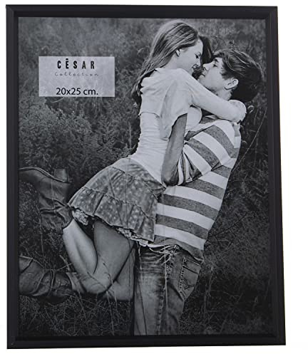 Set de 2 Portafotos para fotografia de 20x25cm de Aluminio en Negro 21,8x26,8x2cm