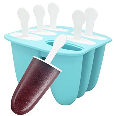 Nerthus FIH 1200 moules à glaces silicone 6 unités réutilisables antiadhésifs démoulage facile sans BPA été, Bleu