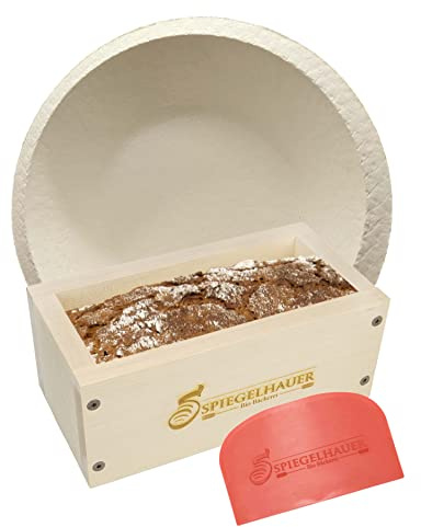 Bäckerei Spiegelhauer Backset Teigschaber, Backrahmen aus Ahornholz, Gärkörbchen rund