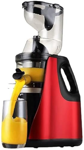 Masticating Juicer Slow Juicer Machines Jus Le Plus Pur Nettoyage Facile avec Moteur Silencieux Presse-Agrumes électrique pressé à Froid pour légumes et Fruits Rouge