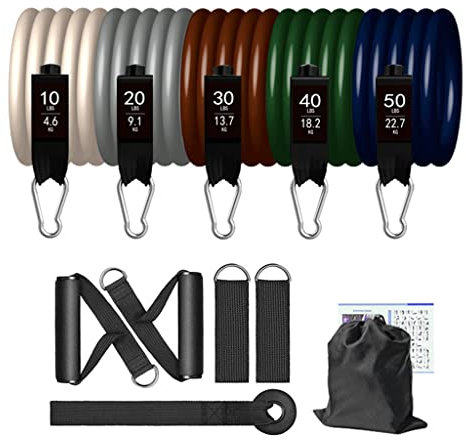 Widerstandsbänder für Training Yoga Elastisches Band Upgrade Training Bar Set Fitness Equipment Pilates Training Gym Bodybuilding (Color : A, Size : One Size)